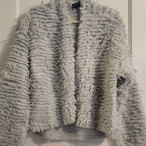 Scoop brand fuzzy cardigan